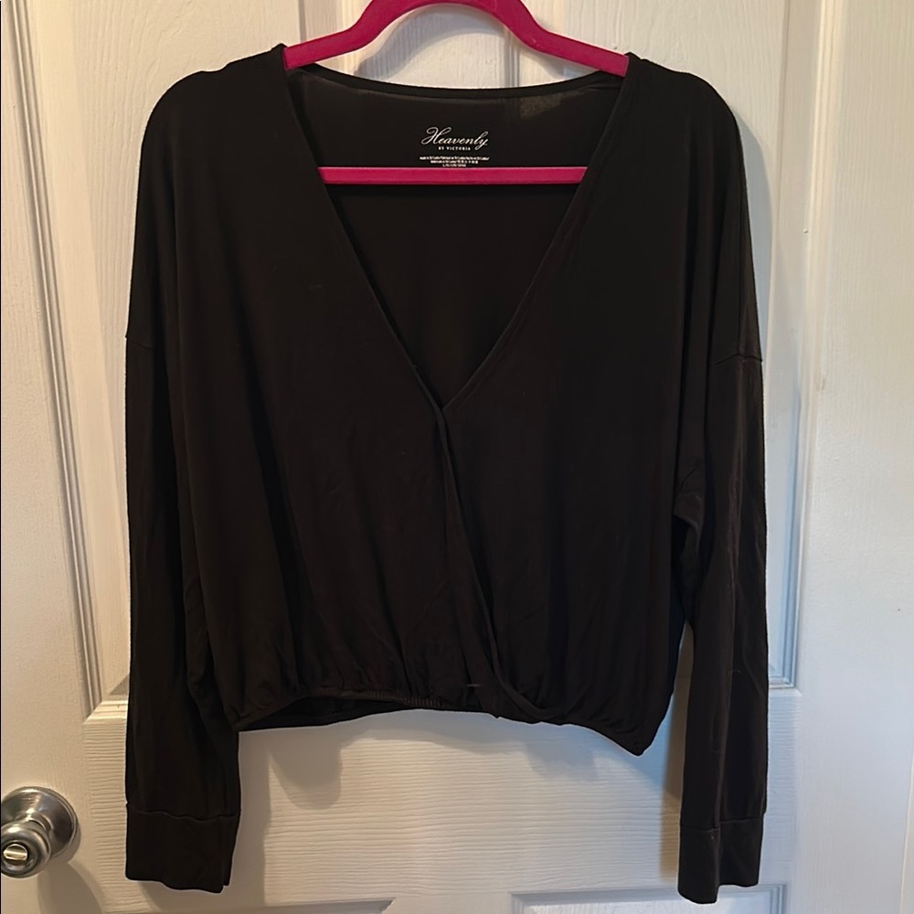 Victoria's Secret Black Wrap Top